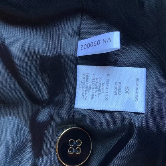 New York & Company Tweed Black Trim Multicolor Jacket With Silver Threads sz XS - Picture 13 of 13